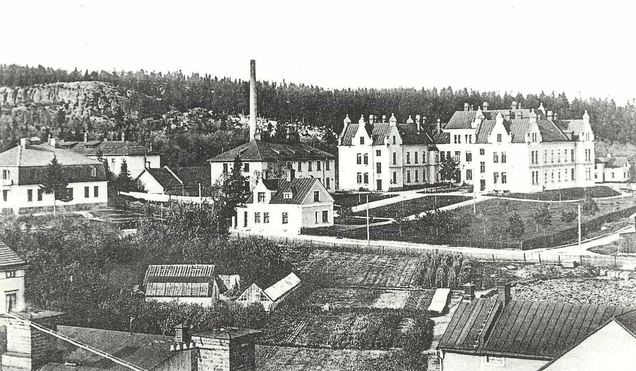 Bild från arkivet på Länssjukhuset i Hudiksvall.