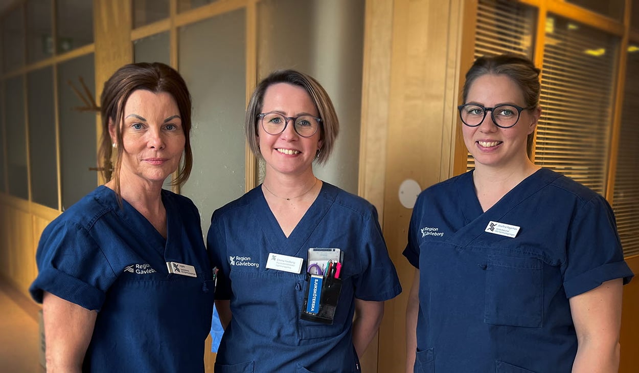 Porträtt Ingela Berggren, Emma Hedberg och Josefine Fagerhov.