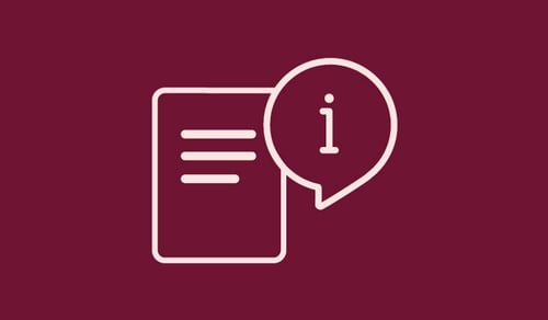 Illustration av ett papper med tre rader och en pratbubbla med ett i inuti för information.