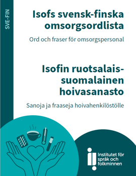 Omslagsbild till Isofs svensk-finska omsorgsordlista